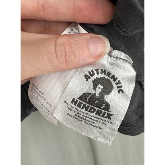 Abercrombie Fitch Top Womens Small Gray Jimi Hendrix Graphic Baby Tee Music Band - Picture 4 of 7